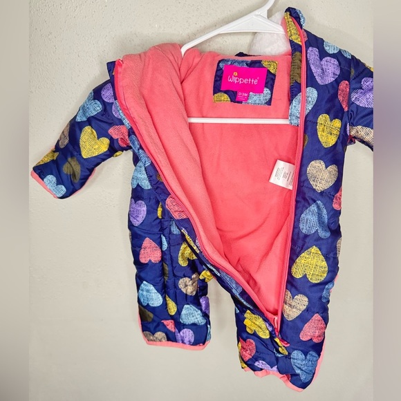 wippette 3 months baby girl snowsuit blue and pink - Picture 5 of 8